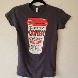 Dark Gray Coffee Graphic T-shirt Size Small